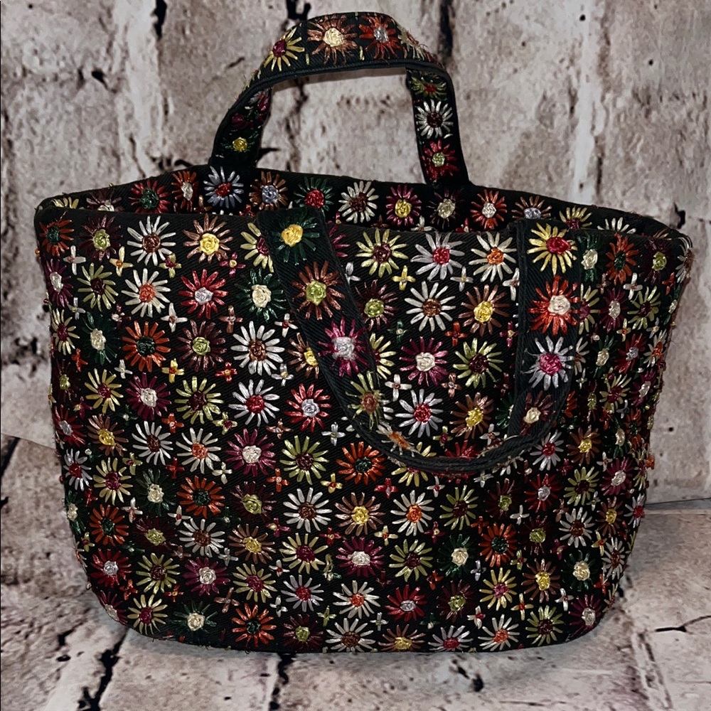 Colorful Floral Women's Tote Bag
